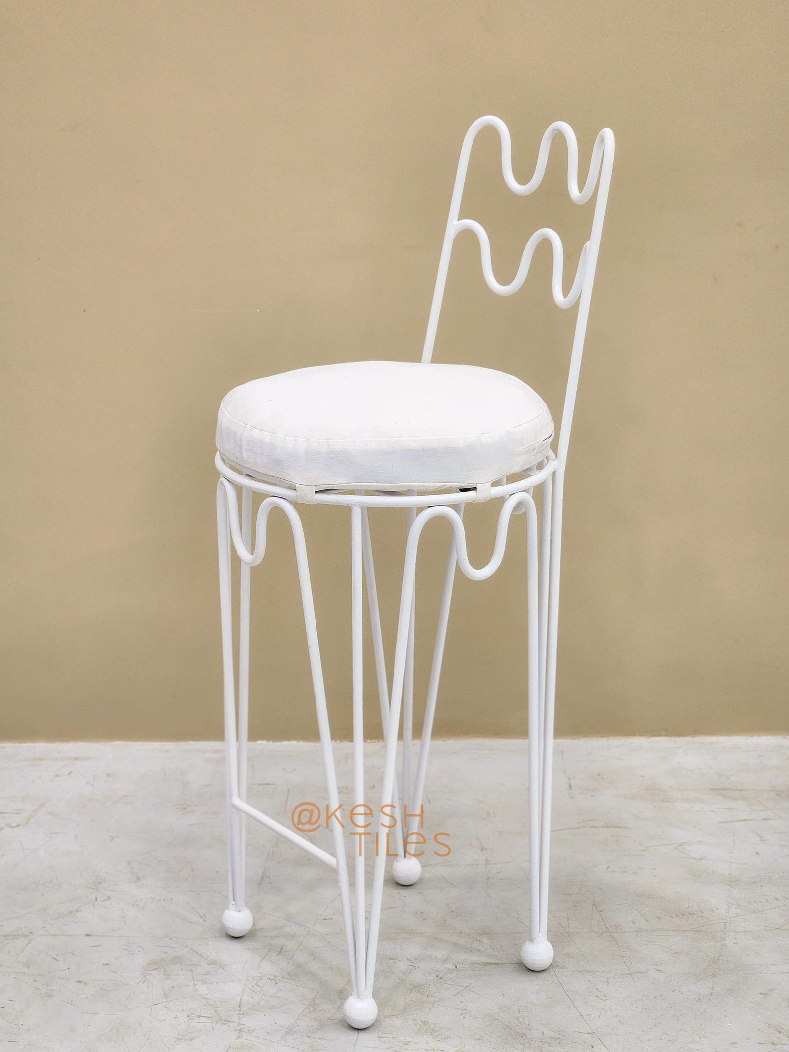 Set Of IRON WAVY STOOLS