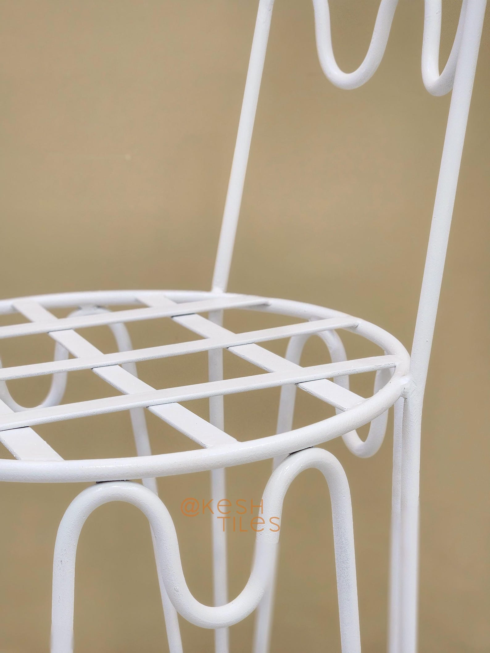 Set Of IRON WAVY STOOLS