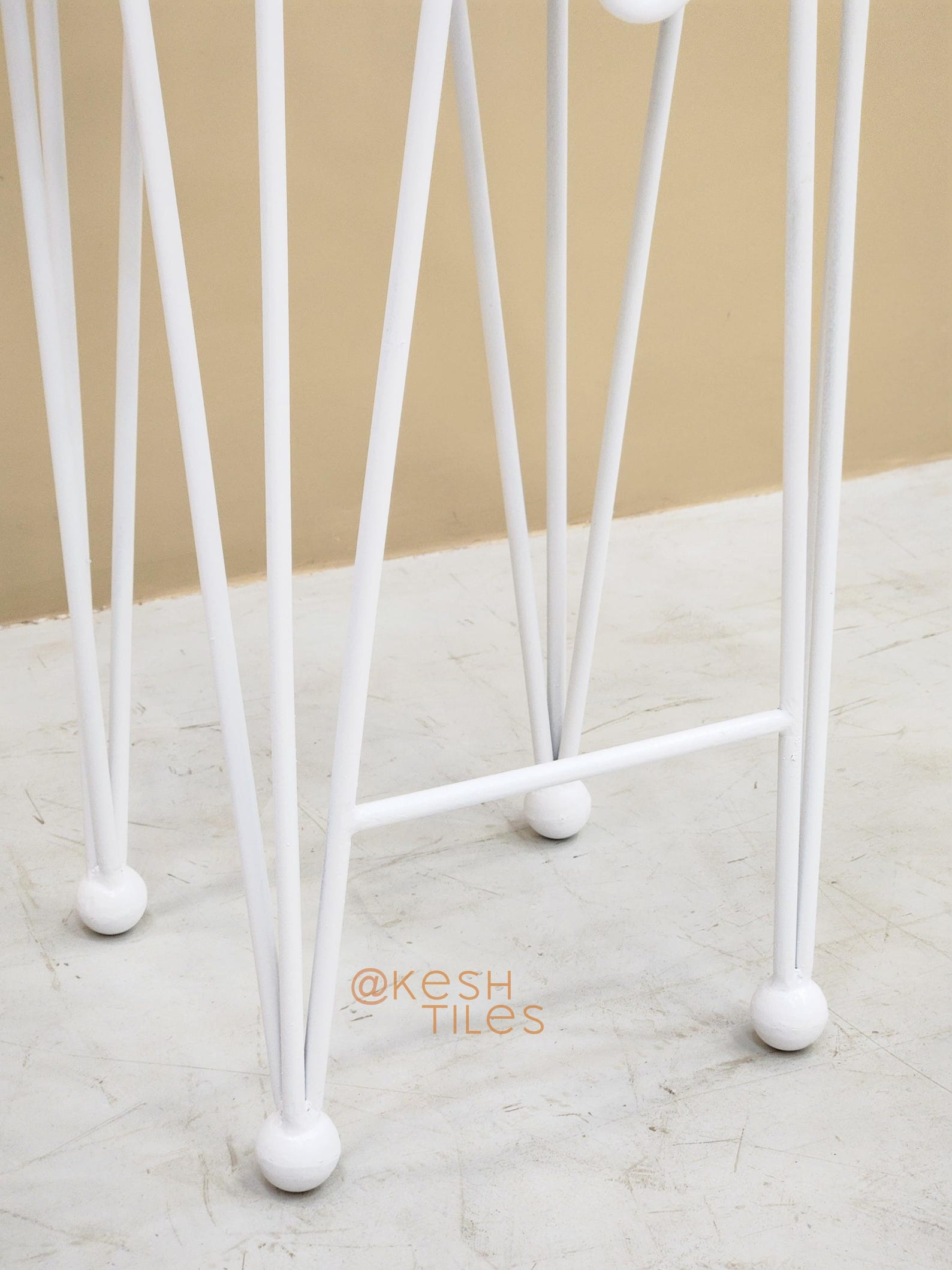 Set Of IRON WAVY STOOLS