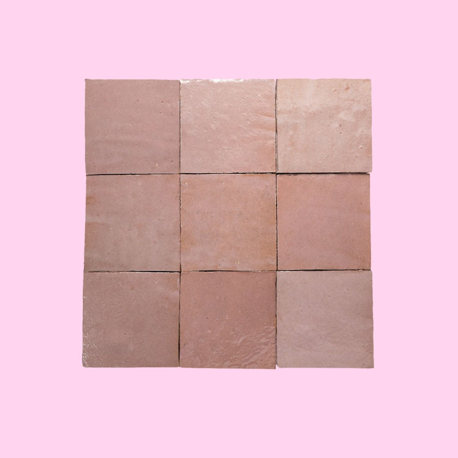 Pink zellige tile