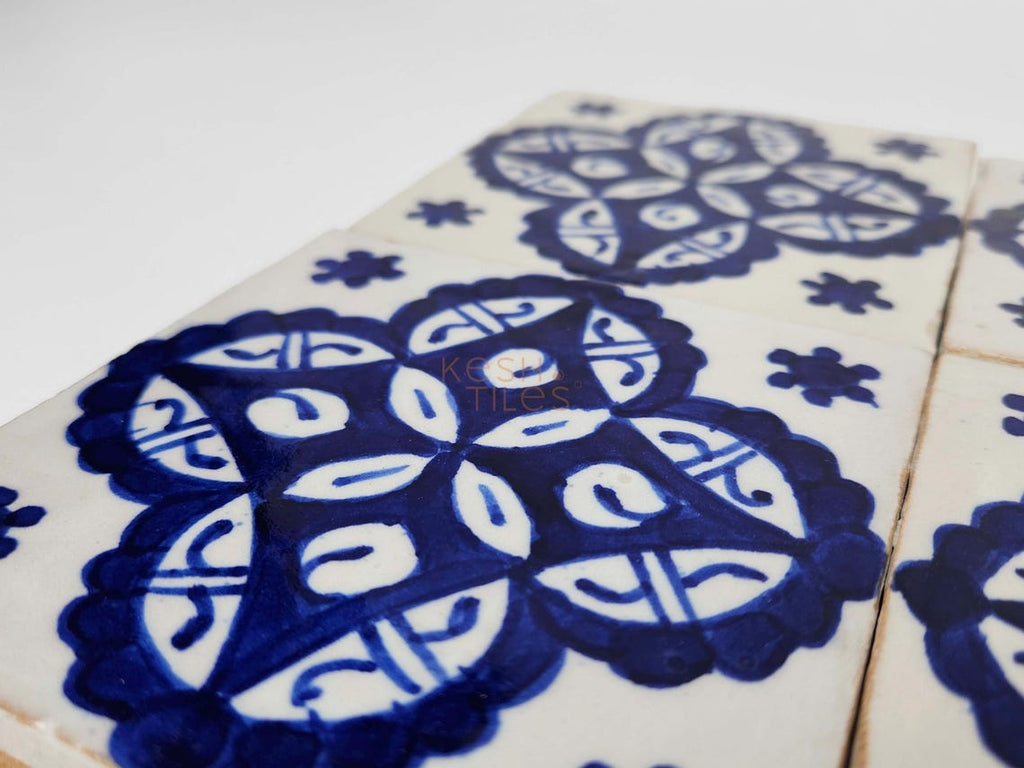 Afnane Navy Ceramic Tile 4x4