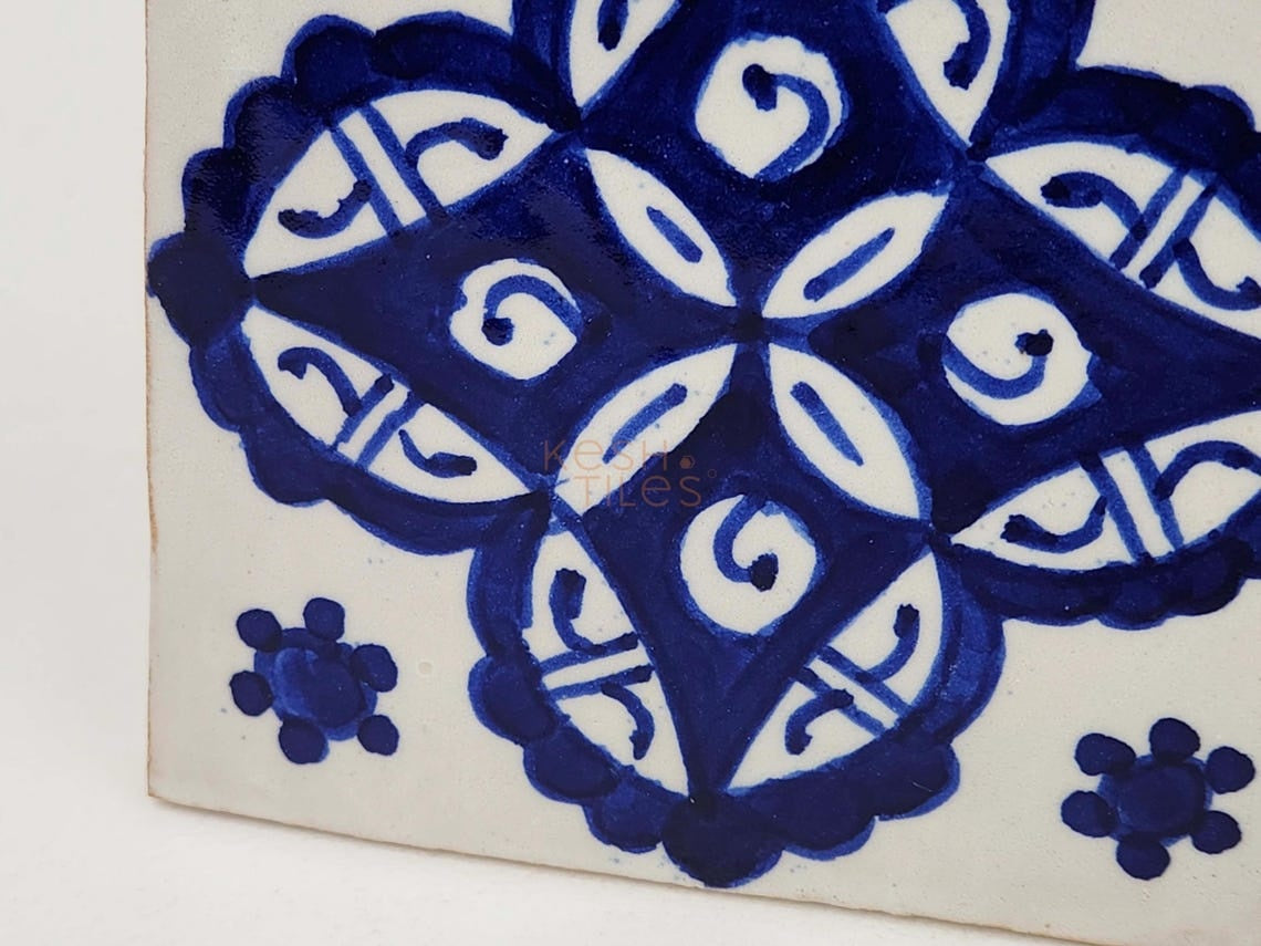 Afnane Navy Ceramic Tile 4x4