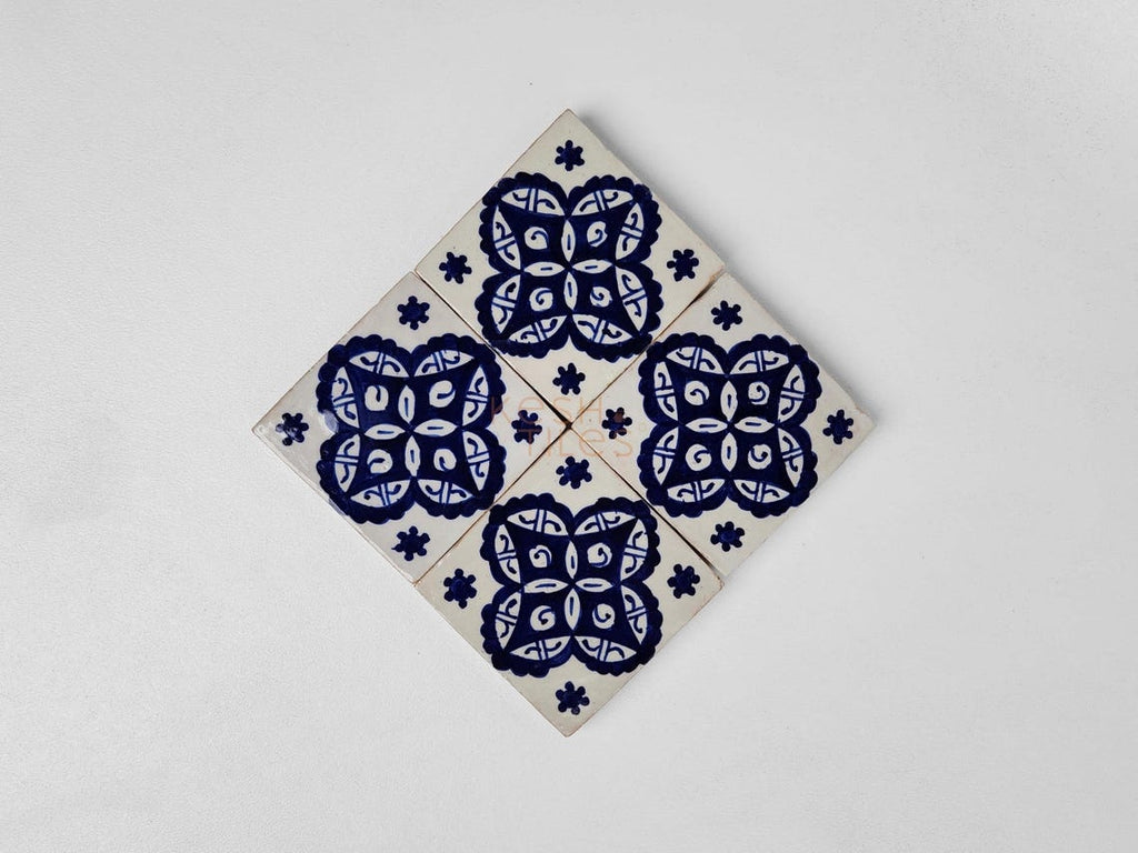 Afnane Navy Ceramic Tile 4x4