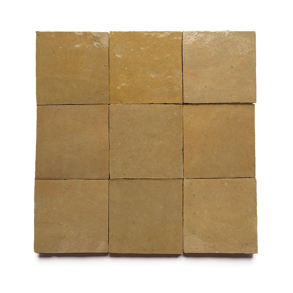 Aït Sand 4x4 Square Zellige Tile