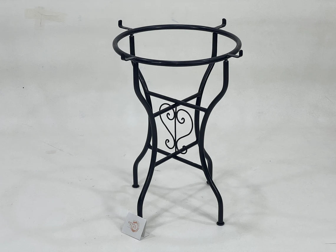 Aziza - Mosaic Side Table – Green Moroccan Zellige Tile Round Table