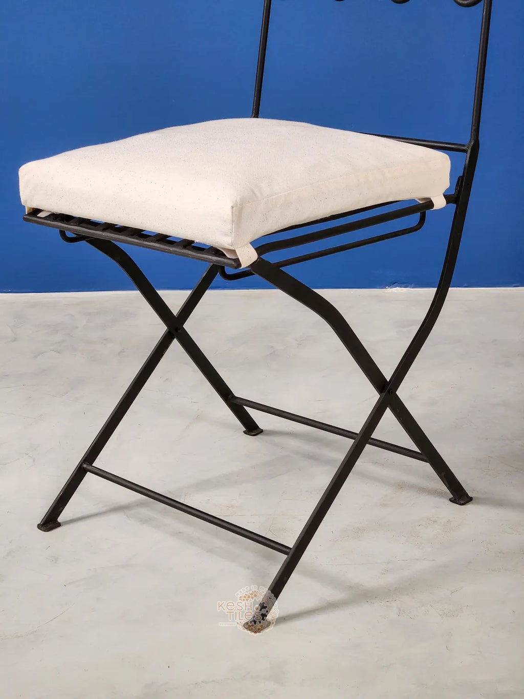 Badr - Wrought Iron Chair - Foldable Iron Chair Handmade in Morocco