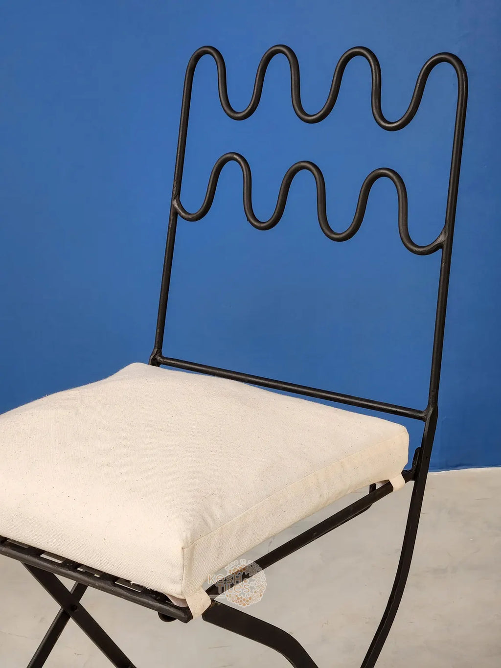 Badr - Wrought Iron Chair - Foldable Iron Chair Handmade in Morocco