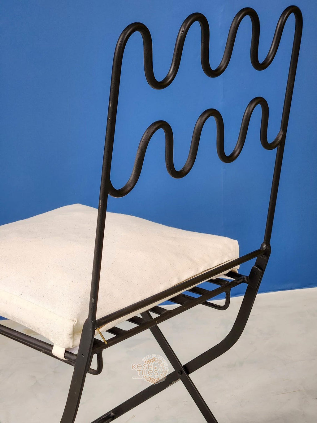 Badr - Wrought Iron Chair - Foldable Iron Chair Handmade in Morocco