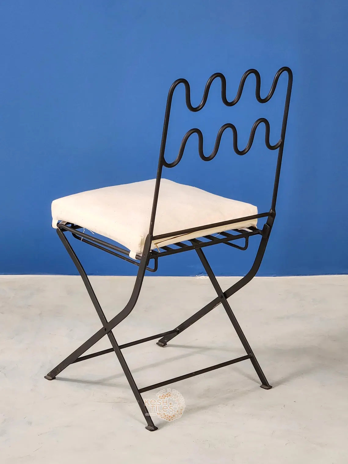 Badr - Wrought Iron Chair - Foldable Iron Chair Handmade in Morocco