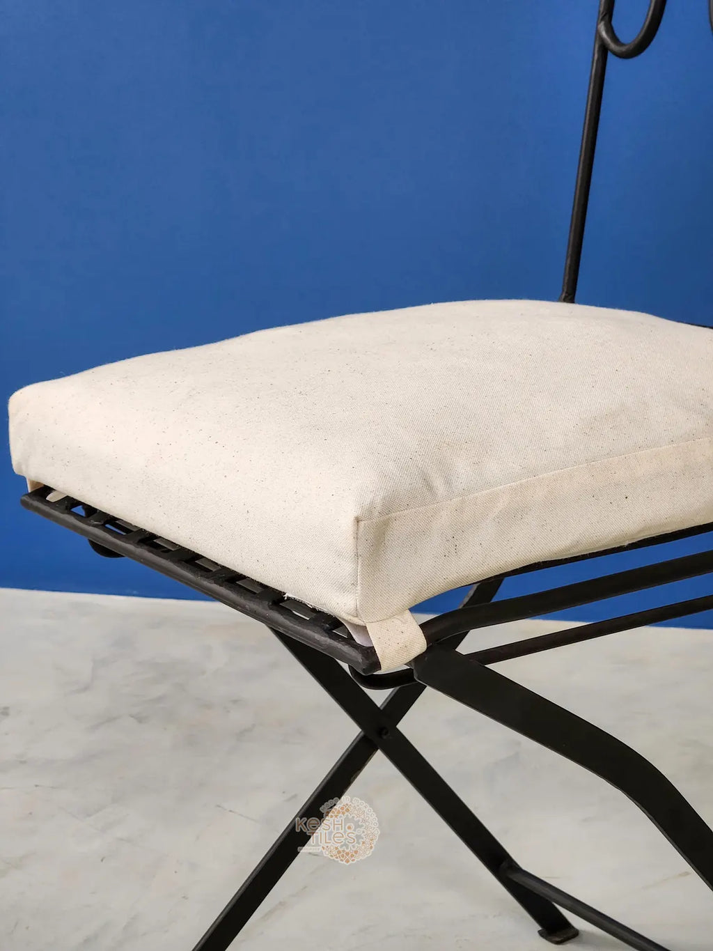 Badr - Wrought Iron Chair - Foldable Iron Chair Handmade in Morocco