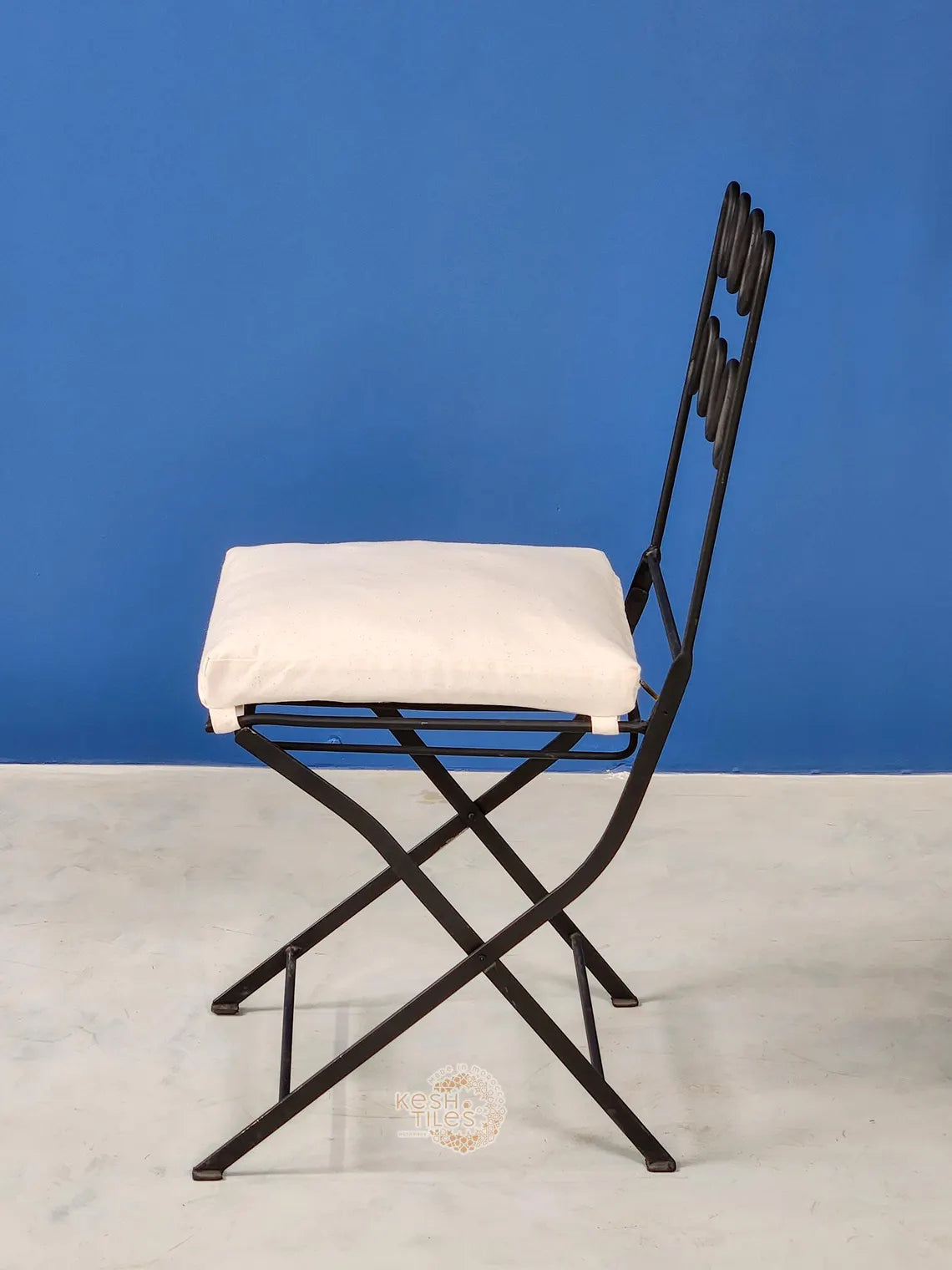 Badr - Wrought Iron Chair - Foldable Iron Chair Handmade in Morocco