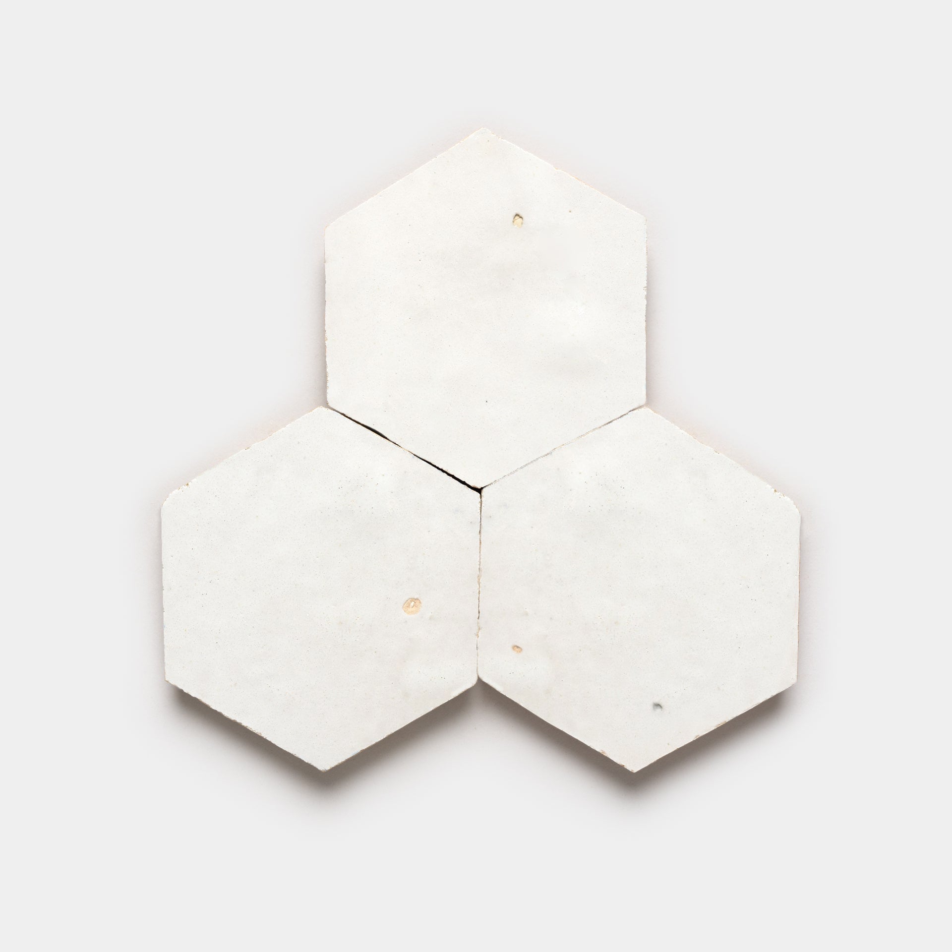 BIR White Hexagon Zellige Tile