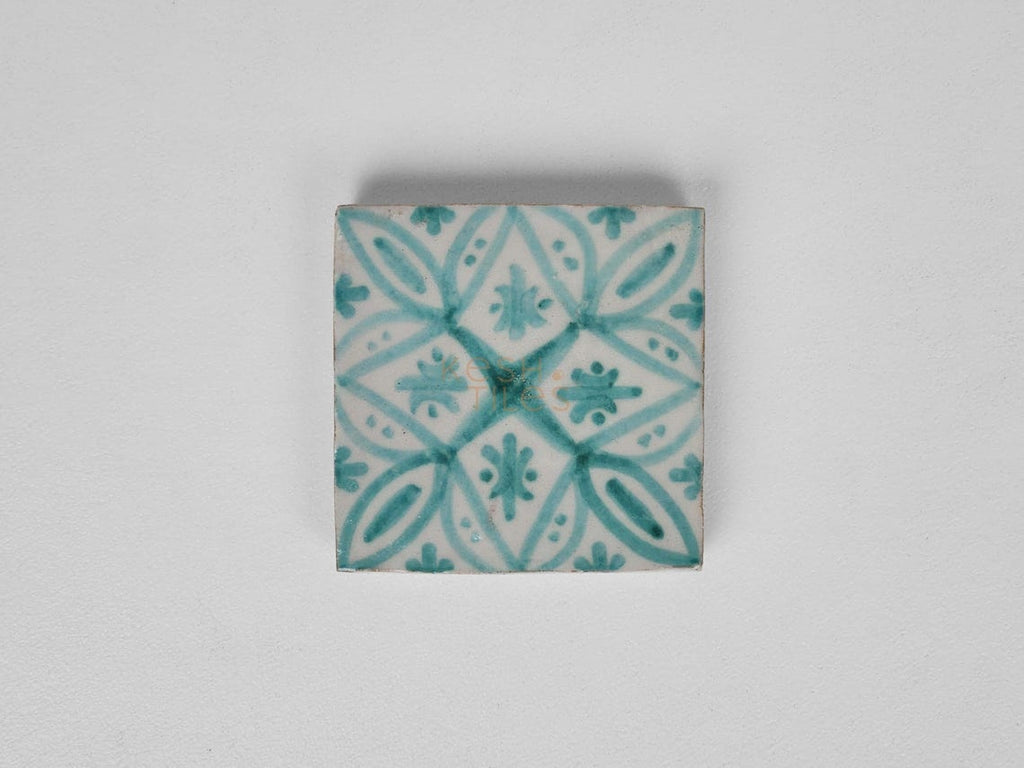 Diya Pastel Cyan Ceramic Tile 4x4