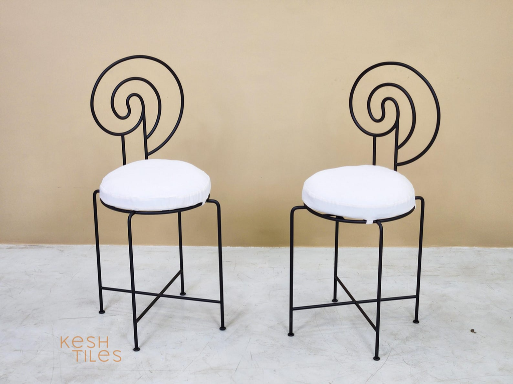 Set Of SPIRAL IRON CHAIRS