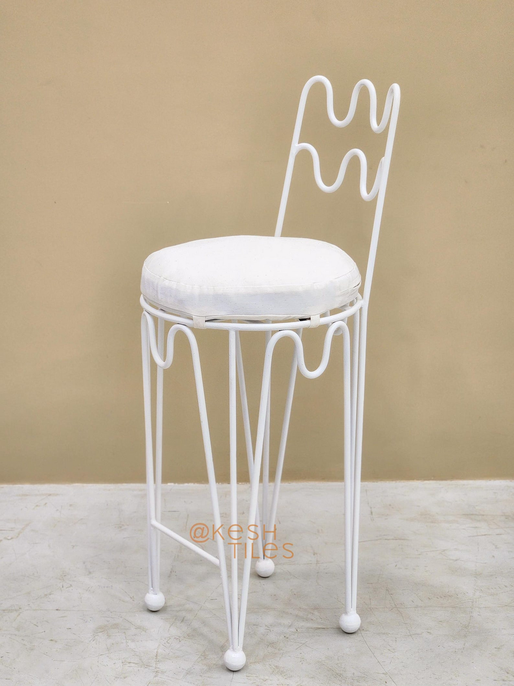 Set Of IRON WAVY STOOLS