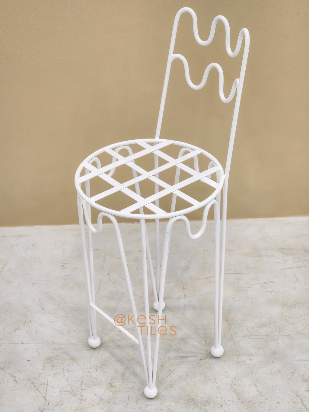 Set Of IRON WAVY STOOLS