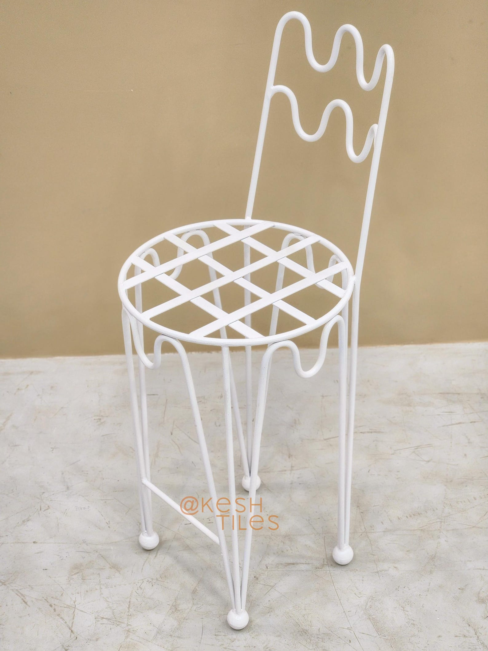 Set Of IRON WAVY STOOLS