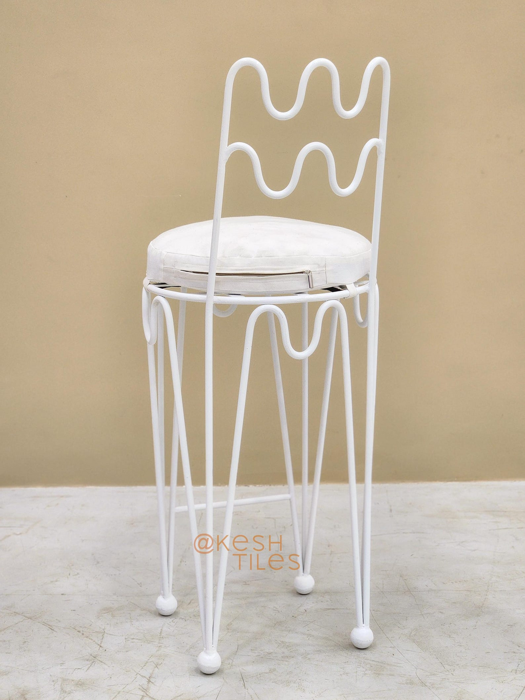 Set Of IRON WAVY STOOLS