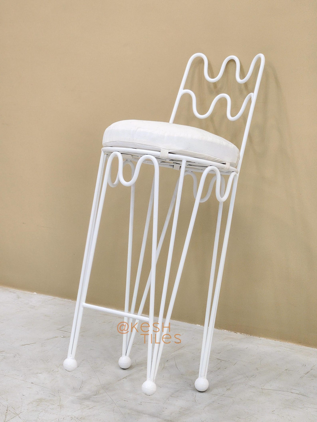 Set Of IRON WAVY STOOLS