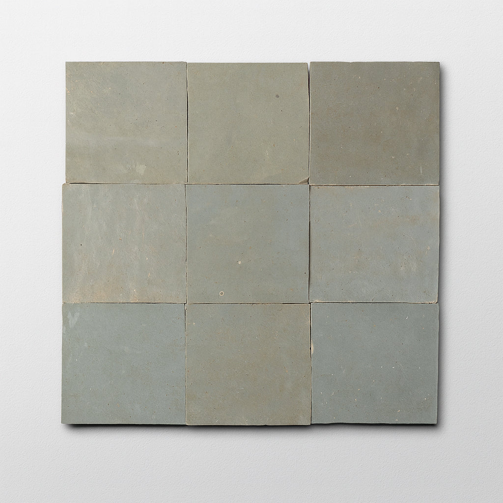 Galena 4x4 Zinc Gray Square Zellige Tile