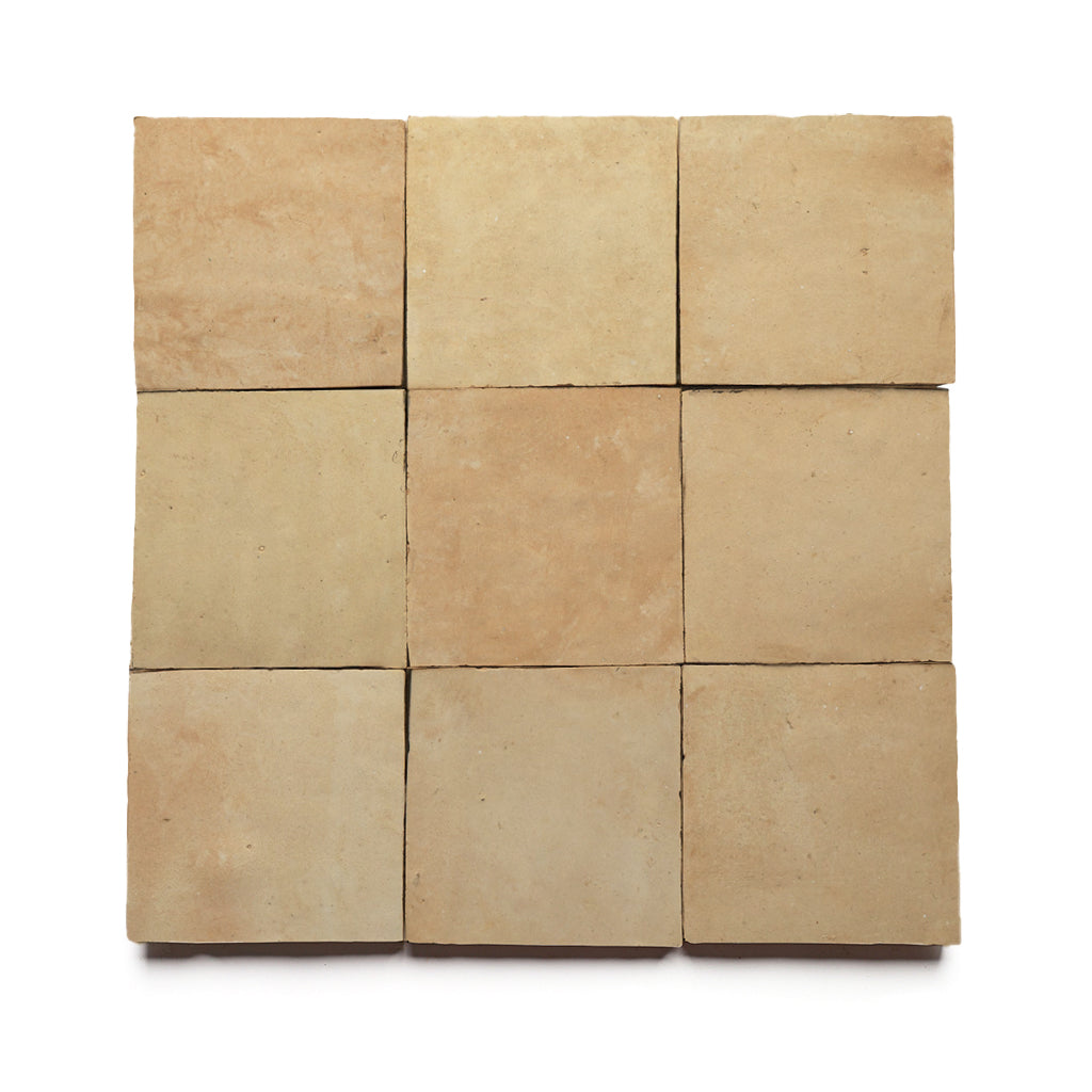 Claystone 4x4 Beige Square Zellige Tile