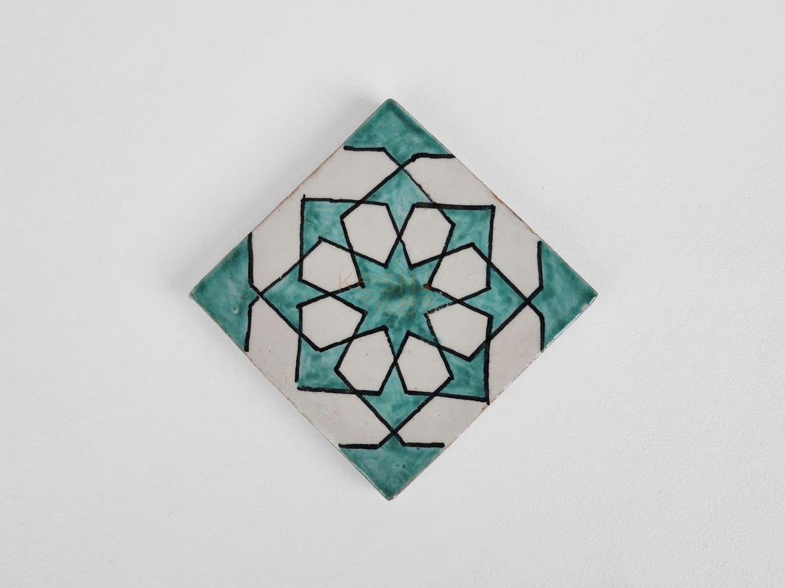 Laythe Cyan 4x4 Ceramic Tile