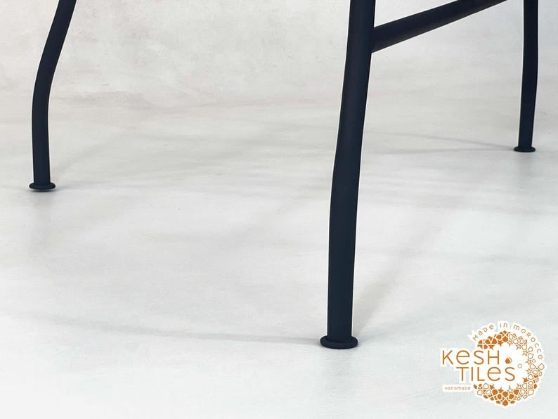 Awzar - Emerald beige Mosaic Chess Table, Handmade Moroccan Tile Table