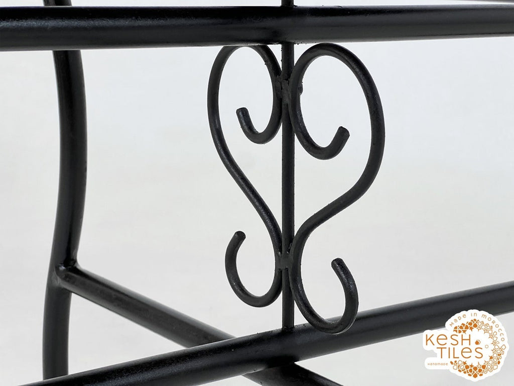 Yasmine - Green Mosaic Coffee Table, Round Handmade Moroccan Patio Table