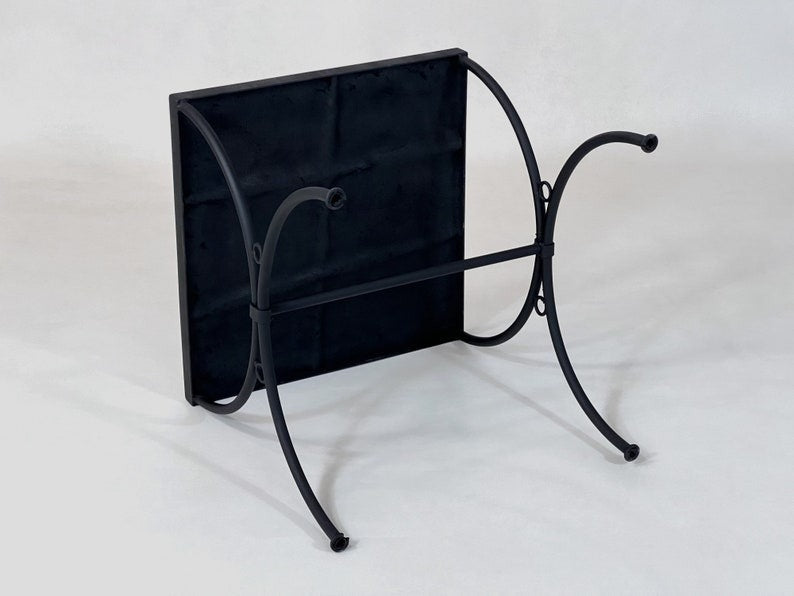 Amnay - Handmade Mosaic Table, Custom deep brown and white Zellige Tile Table