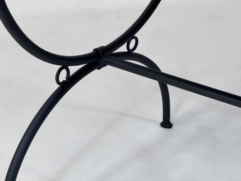 Amnay - Handmade Mosaic Table, Custom deep brown and white Zellige Tile Table