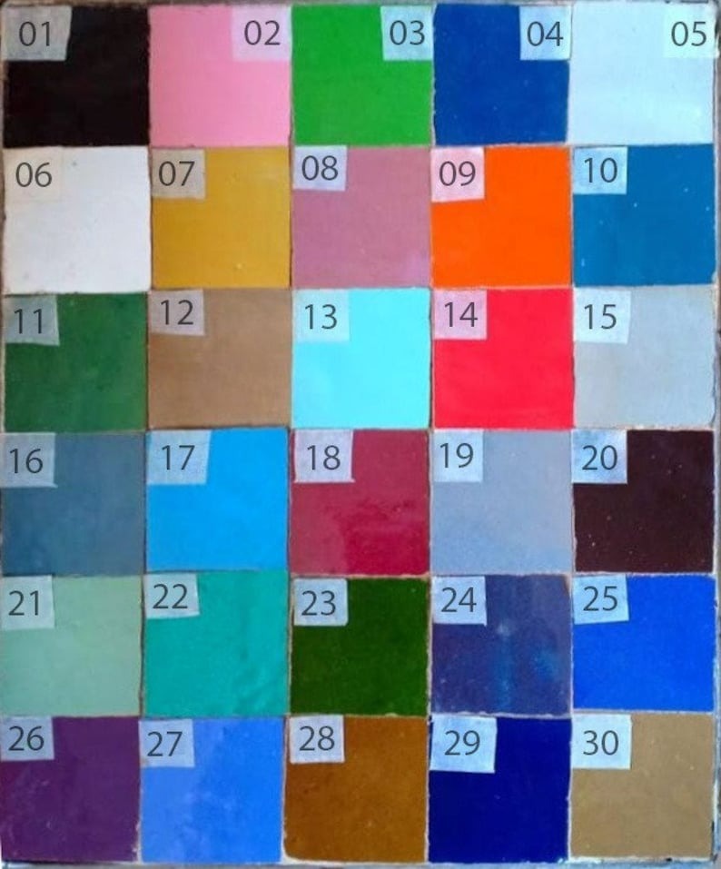 Asirem - Custom Mosaic Table, Handmade Colorful Zellige Patio Table