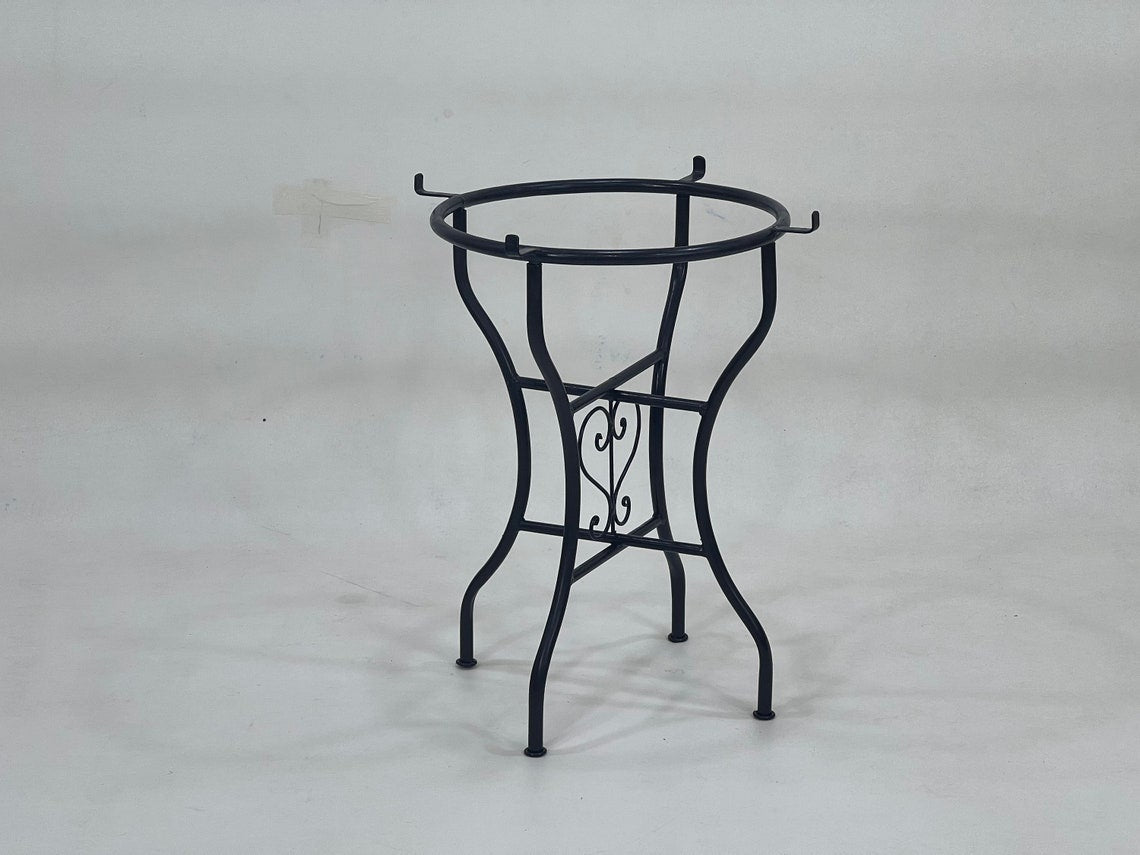 Salma - Black and White Mosaic Table, Round Handmade Moroccan Coffee Table