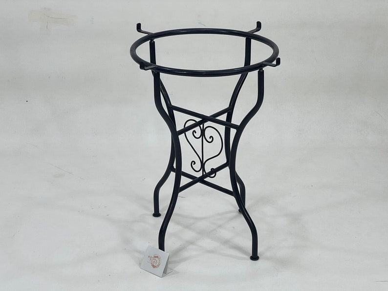 Tirra - Blue Mosaic Table, Round Handmade Zellige Patio Table