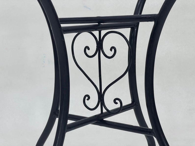 Yuba - Round Moroccan Mosaic Table, Handmade Colorful Patio Garden Table