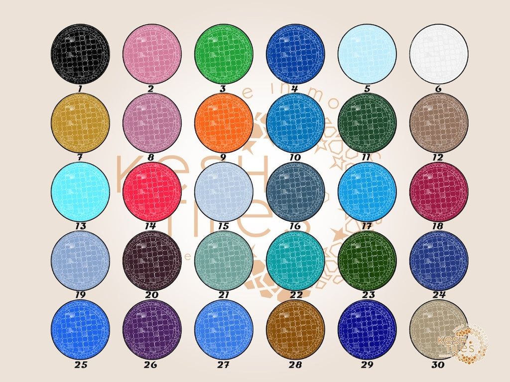 Ameni - Round Mosaic Table, Handmade Moroccan Colorful Tile Table