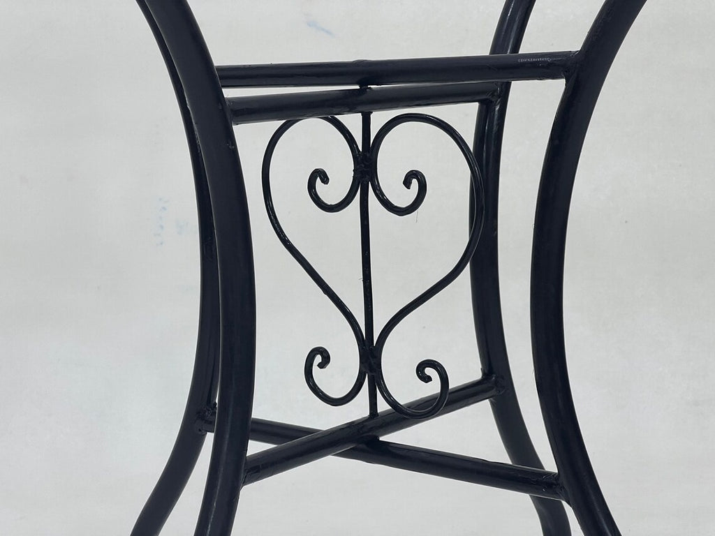 Ameni - Round Mosaic Table, Handmade Moroccan Colorful Tile Table