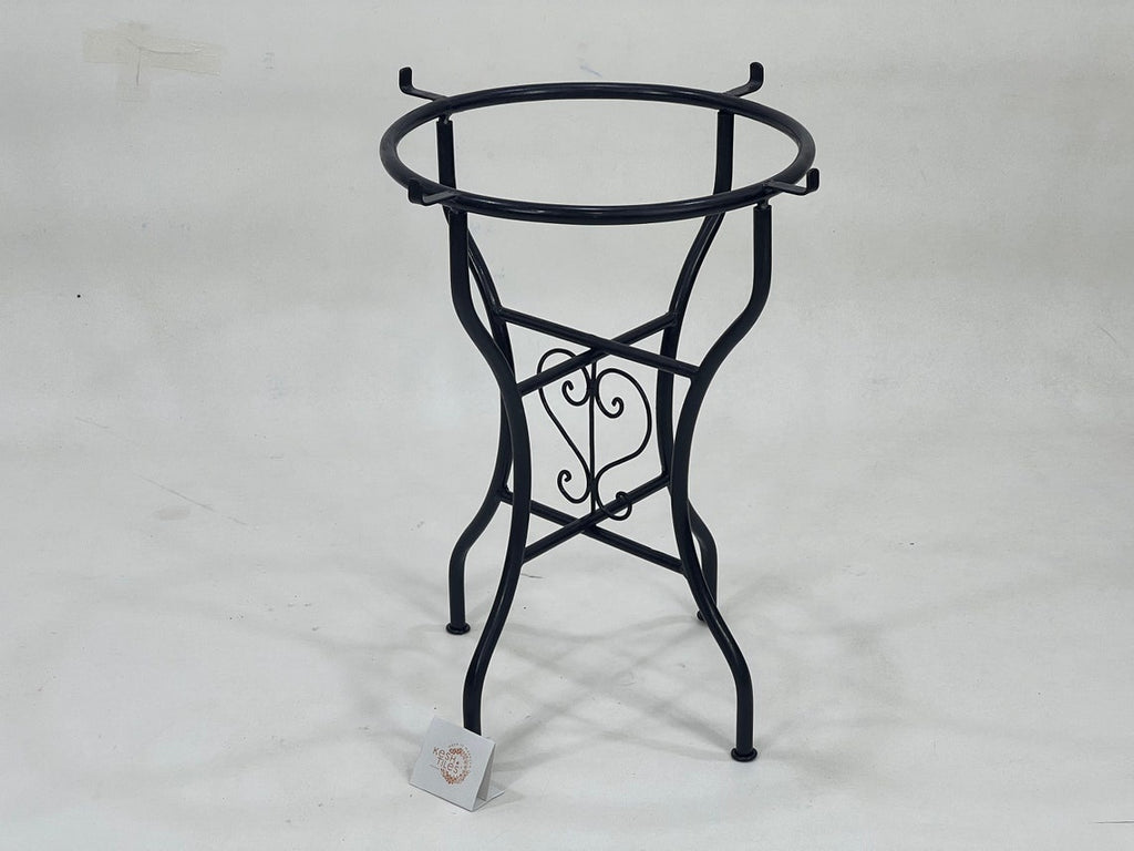 Zahra - Teal and Cyan Blue Mosaic Table, Round Handmade Moroccan Table