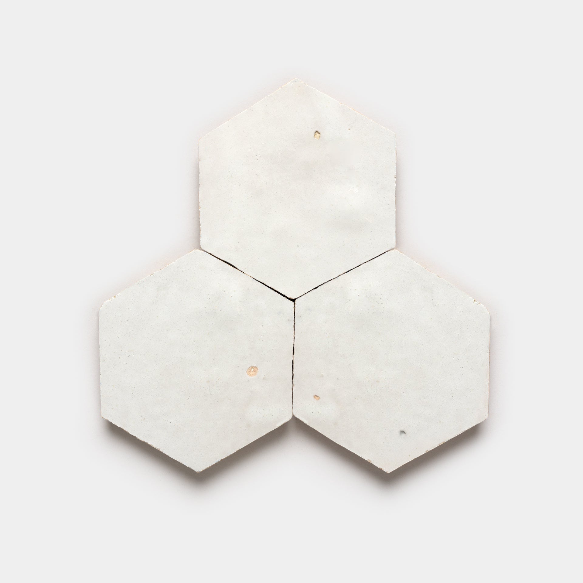 NAQSH White Hexagon Zellige Tile
