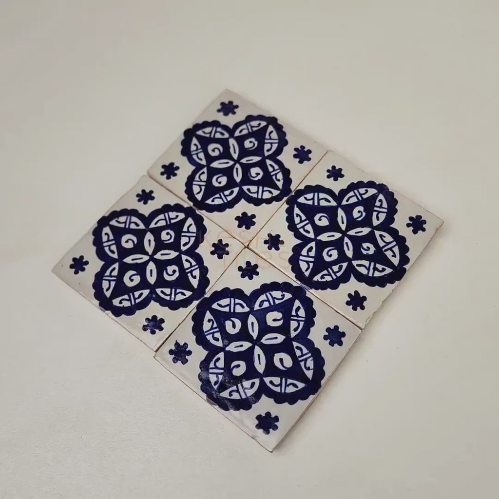 Afnane Navy Ceramic Tile 4x4