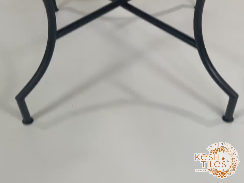 Asirem - Custom Mosaic Table, Handmade Colorful Zellige Patio Table