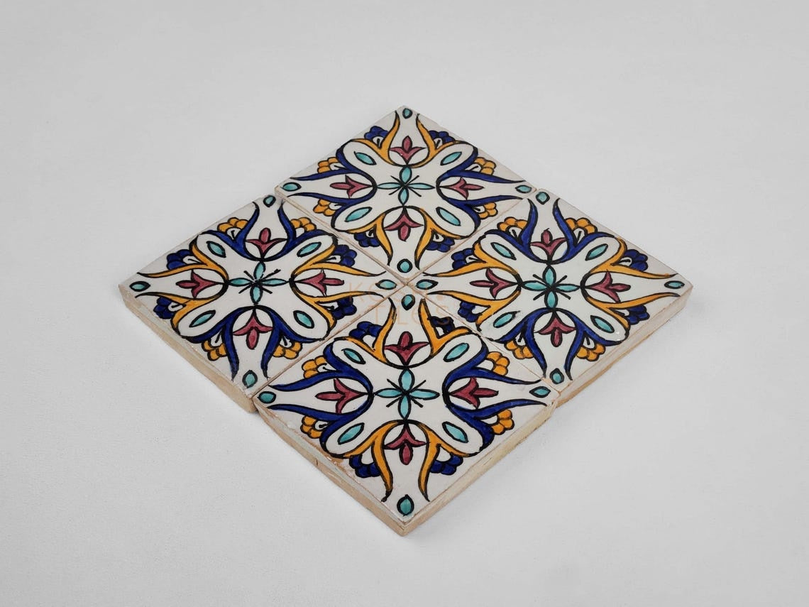 Ranim Colorful Ceramic Tile 4x4