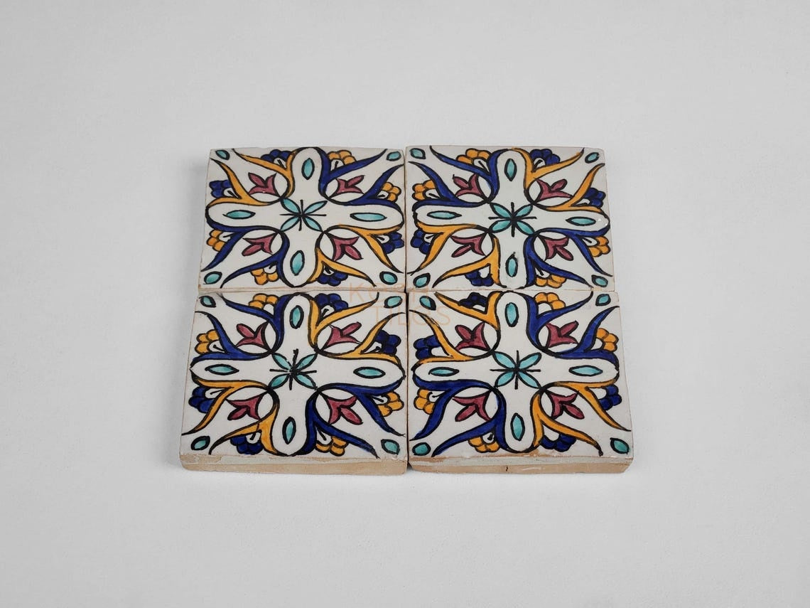 Ranim Colorful Ceramic Tile 4x4