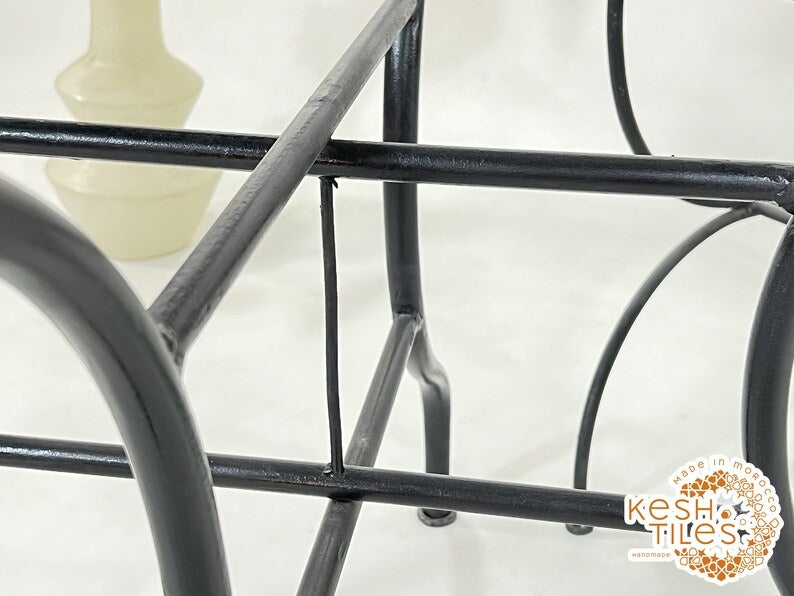 Chams - Rectangular Mosaic Table, Handmade 24K Moroccan Zellige Design