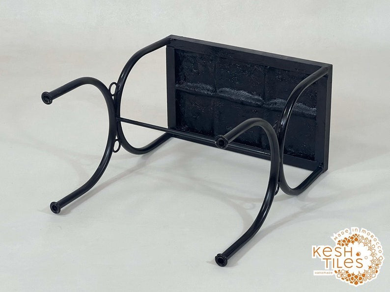 Yanis - Rectangular Mosaic Table, Handmade Moroccan Zellige Tile Table