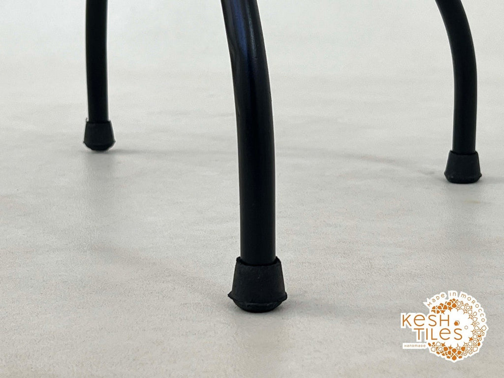 Aghilas - Red Mosaic Table, Handmade Moroccan Cherry Tile Patio Table