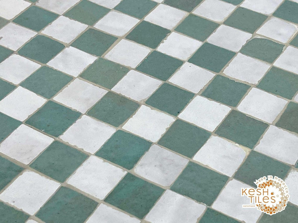 Khala - Round Mosaic Coffee Table, Cascade Handmade Moroccan Tile