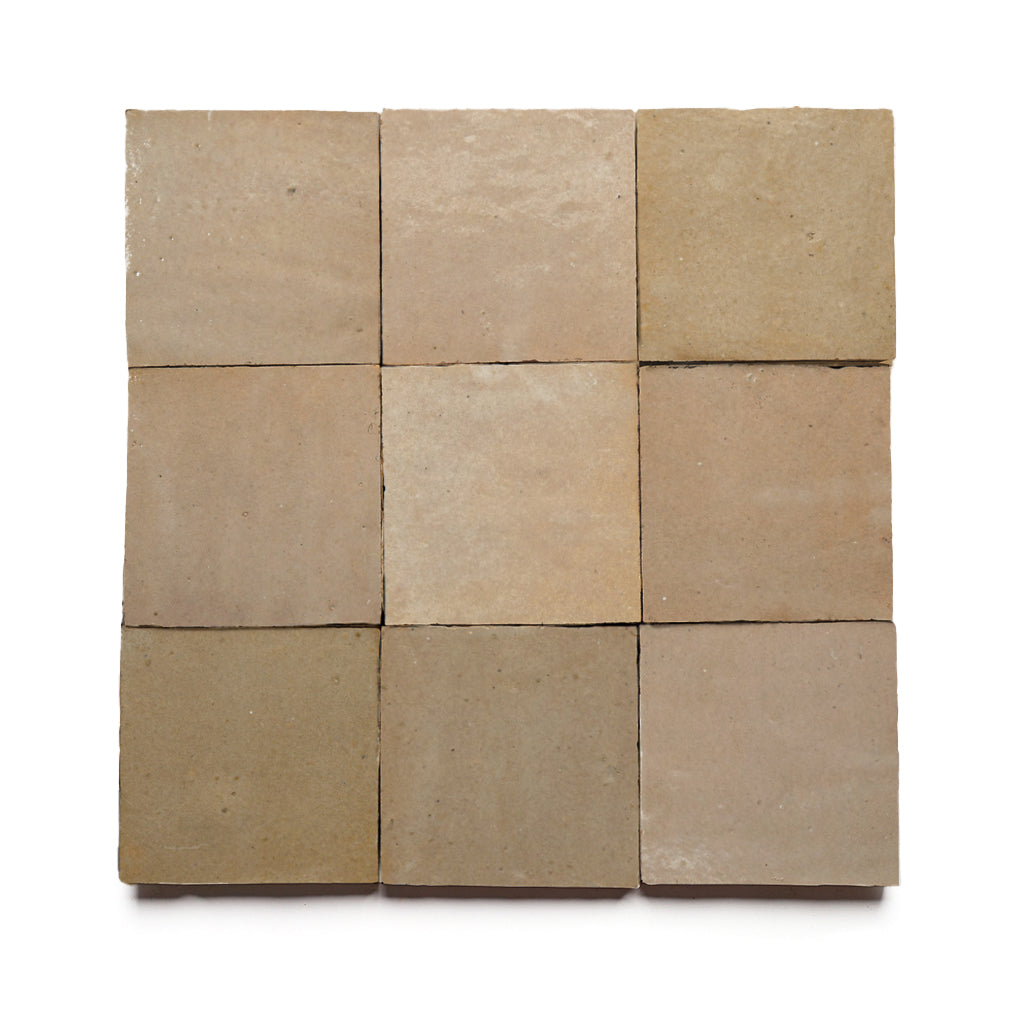 Safra Sand 4x4 Square Zellige Tile