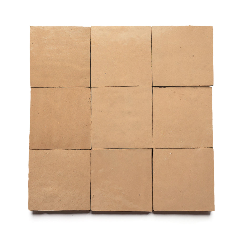 Tamesloht Earth 4x4 Natural Square Zellige Tile
