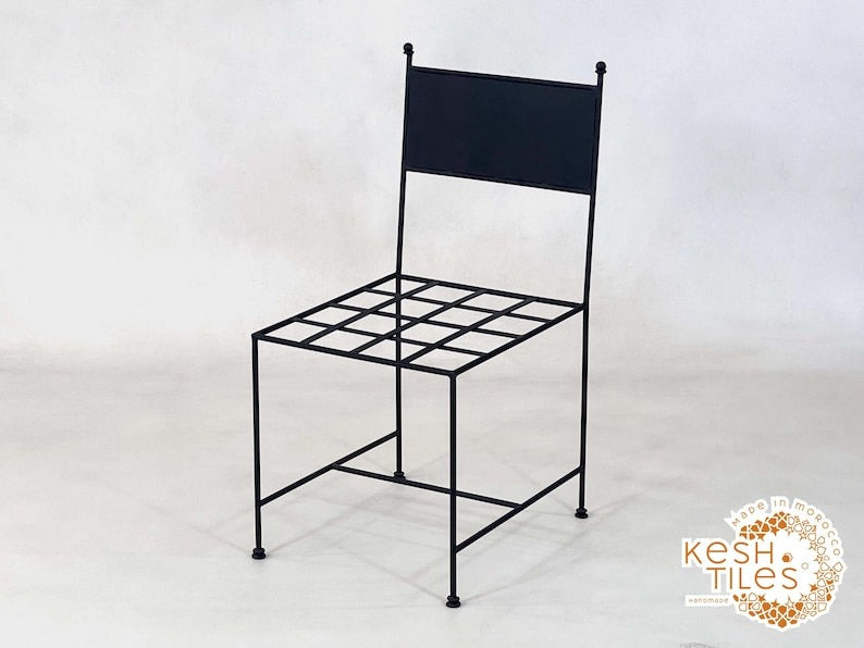 Asulas - Handmade Wrought Iron Chair Set, Indoor Outdoor Seating with Cushions