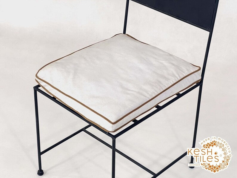 Asulas - Handmade Wrought Iron Chair Set, Indoor Outdoor Seating with Cushions